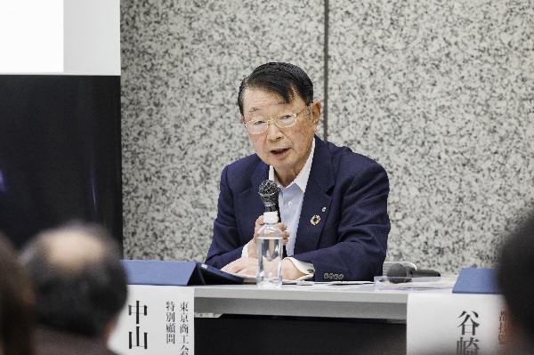 東商の取組みを発表する中山特別顧問