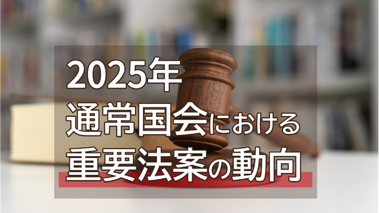 2025年通常国会における重要法案の動向