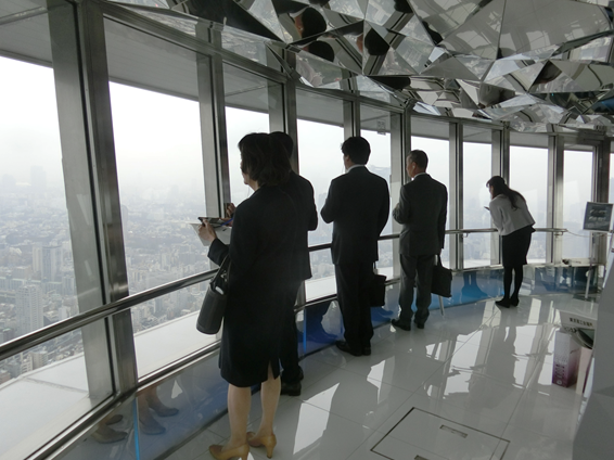 東京タワー視察の様子