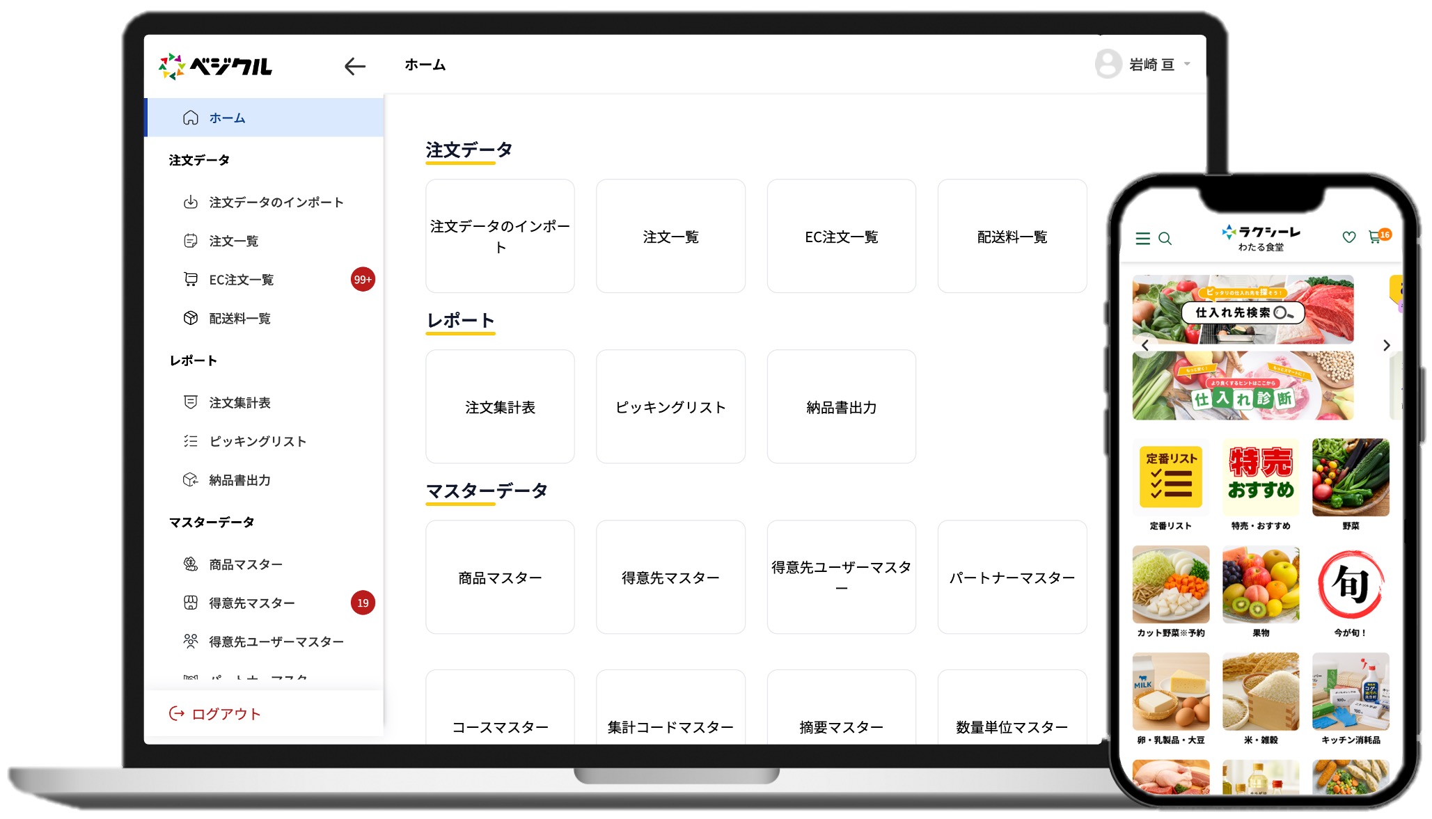 飲食店と卸売業者をつなぐ仕組み「ラクシーレ」