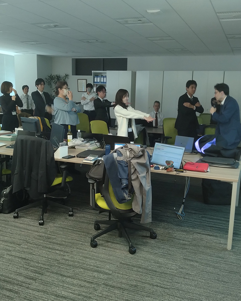 並木氏によるストレッチセミナーの様子