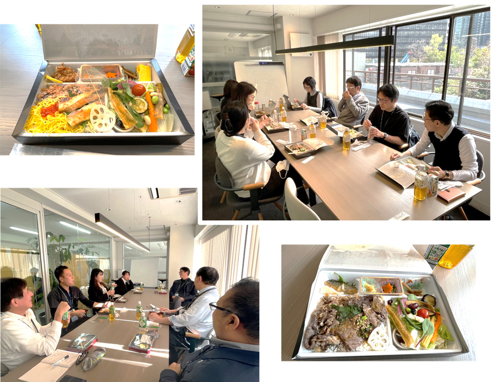 コミュニケーションルームでのランチ会の様子