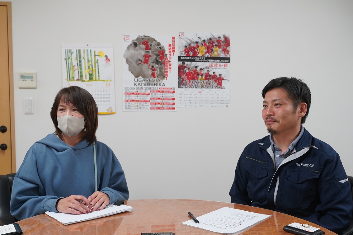 代表取締役　町田 裕司 氏（右）
						総務　鈴木 智子 氏（左）