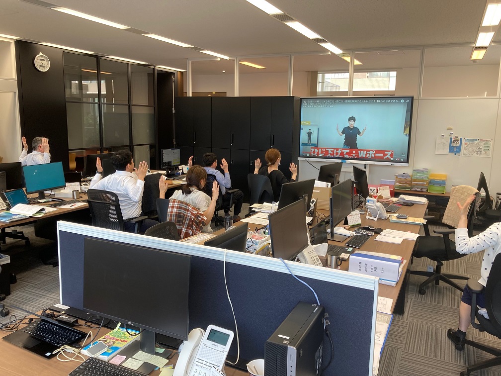 週に1回のストレッチ風景