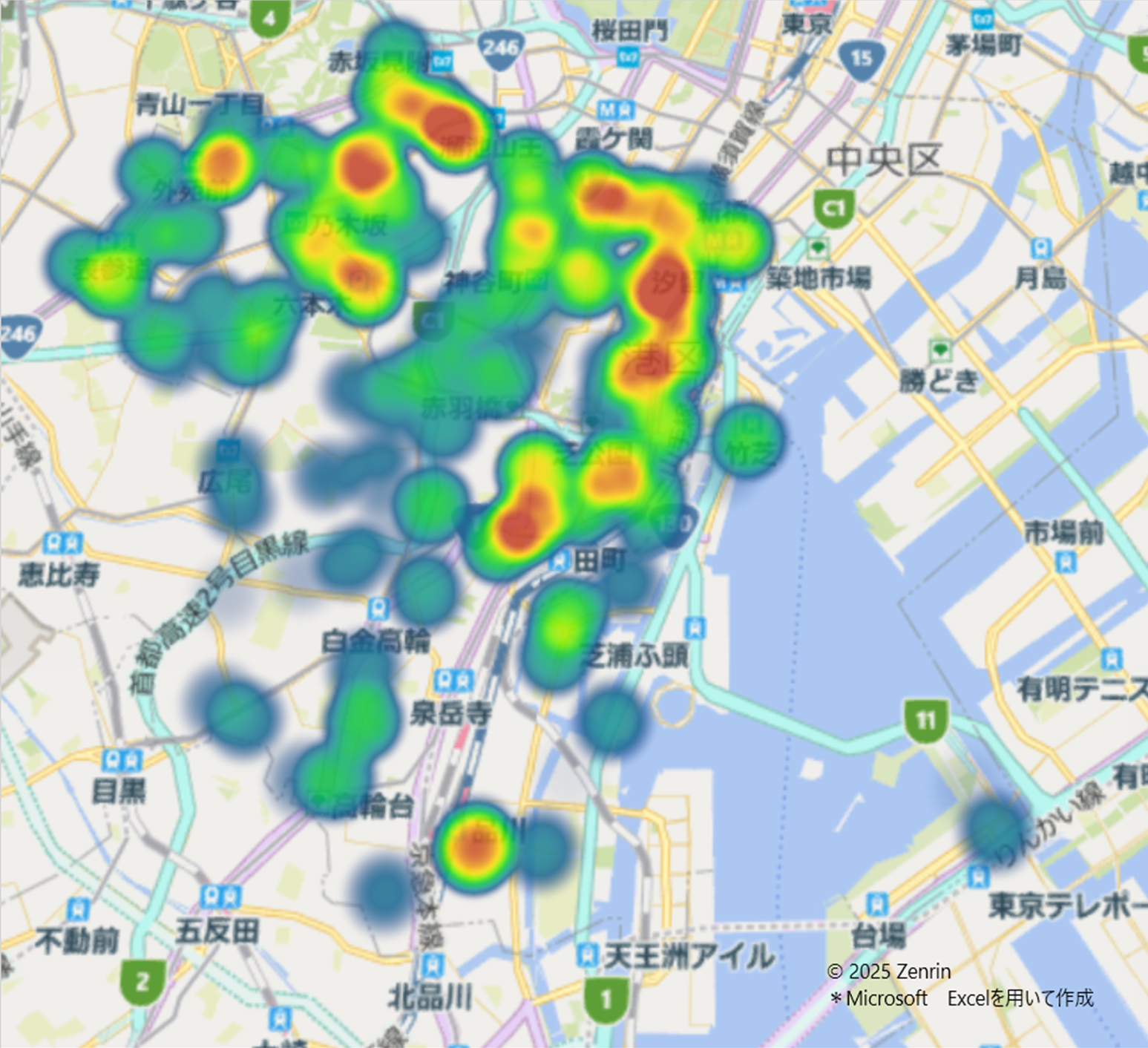 事業所の集積 情報通信業(大分類G)